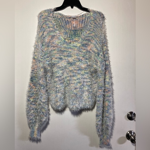 Free People Gelato Pullover Oversized Sweater Galaxy Combo Color Sz XSmall EUC - Picture 4 of 14
